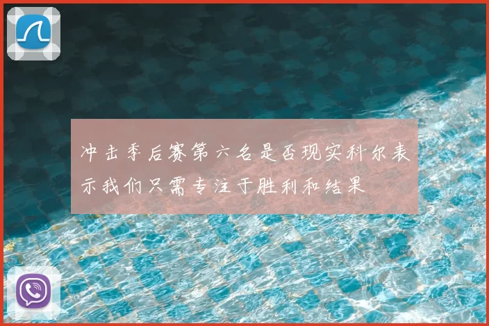 冲击季后赛第六名是否现实科尔表示我们只需专注于胜利和结果